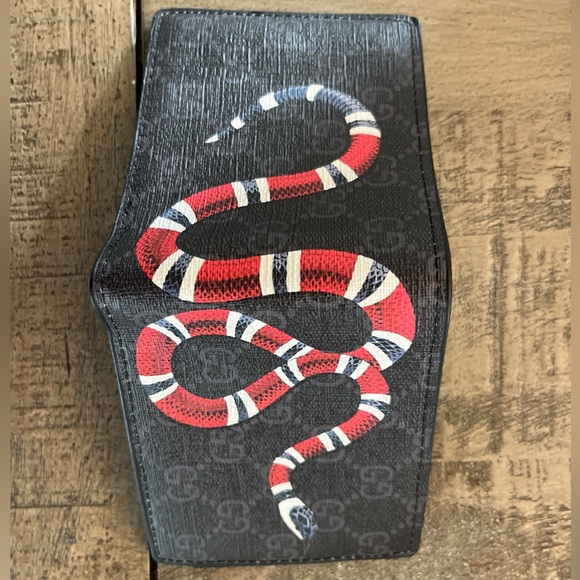 Gucci Kingsnake Wallet GG Supreme New Without Box Been Sitting In Drawer - Picture 1 of 14